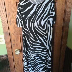 Chico's Size 2 Zebra Print Maxi Dress